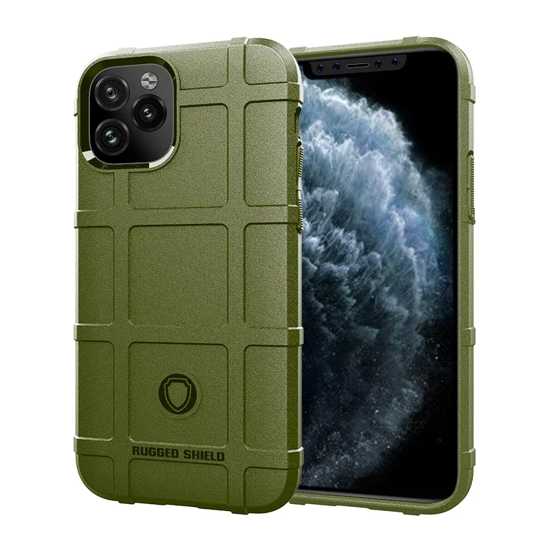 Rugged Shield Case For iPhone 12 11 12Pro 12mini 12ProMax 11Pro 11ProMax X XR XS XSMax SE2020 7 8 Plus Armor Tactical Back Cover