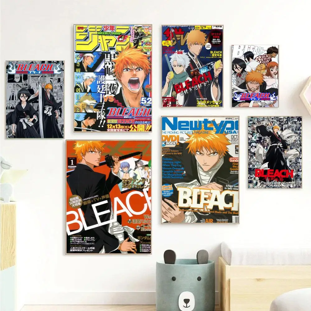 Hot Anime BLEACH Movie poster appiccicosi adesivo da parete fantasia per soggiorno decorazione Bar pittura decorativa Vintage