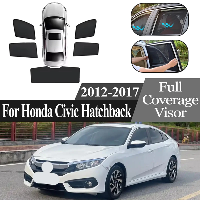 

Автозапчасти для Honda Civic Hatchback FK1 FK2 2012 ~ 2017, автомобильный сетчатый солнцезащитный козырек, магнитное покрытие, солнцезащитный козырек, защита конфиденциальности