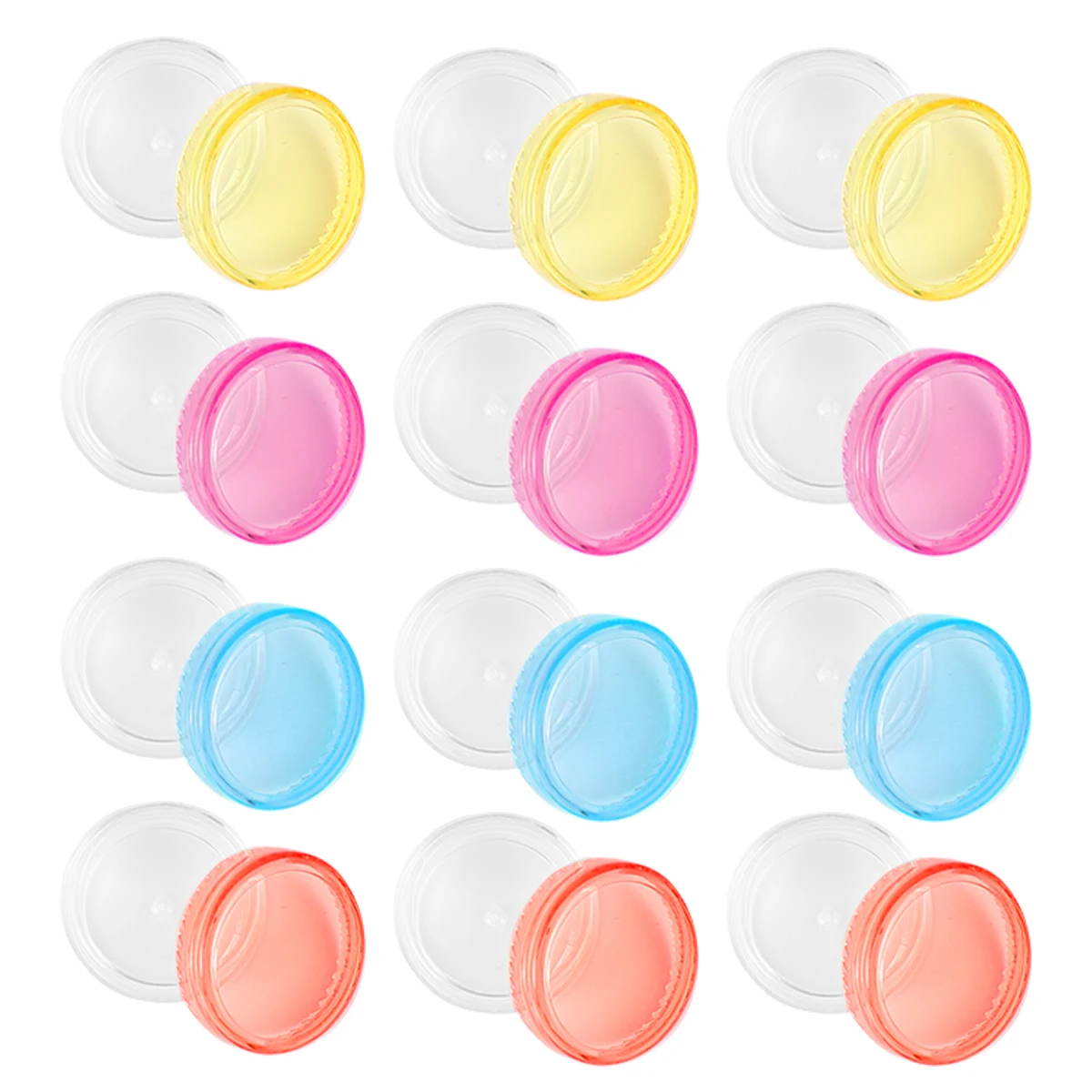 

100pcs Jars Transparent Plastic Containers for Creams Lotions Travel Size Lightweight Compact Storage Samples