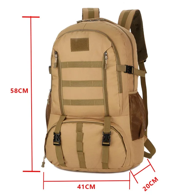 50 60 litri zaino da uomo tattico militare arrampicata attrezzatura da campeggio City Outdoor Sports Molle Bag zaino da viaggio Camo