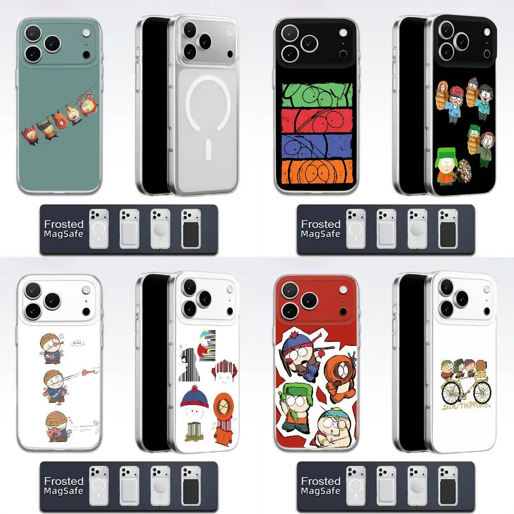 

Funny S-South P-Park Phone Case For iPhone 17,16,15,14,13,12,11,Pro,Max,Plus,E,Air,Mini Magsafe Frosted Transparent