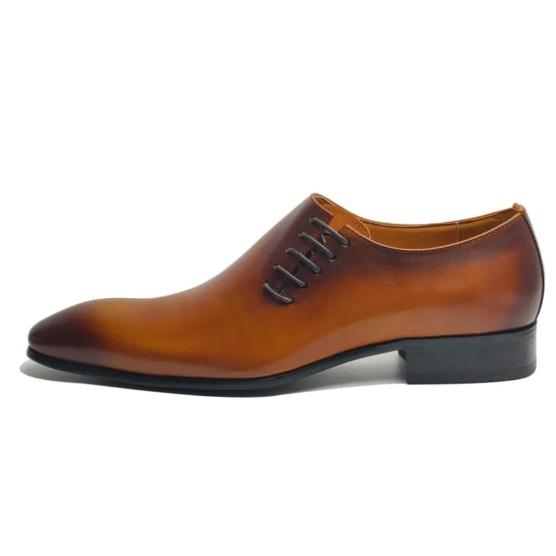 Office Genuine Leather Men Shoes Fashion Trendy Oxfords Formal Business Career Wedding Comfort Closed Toe Shoe Factory Wholesale