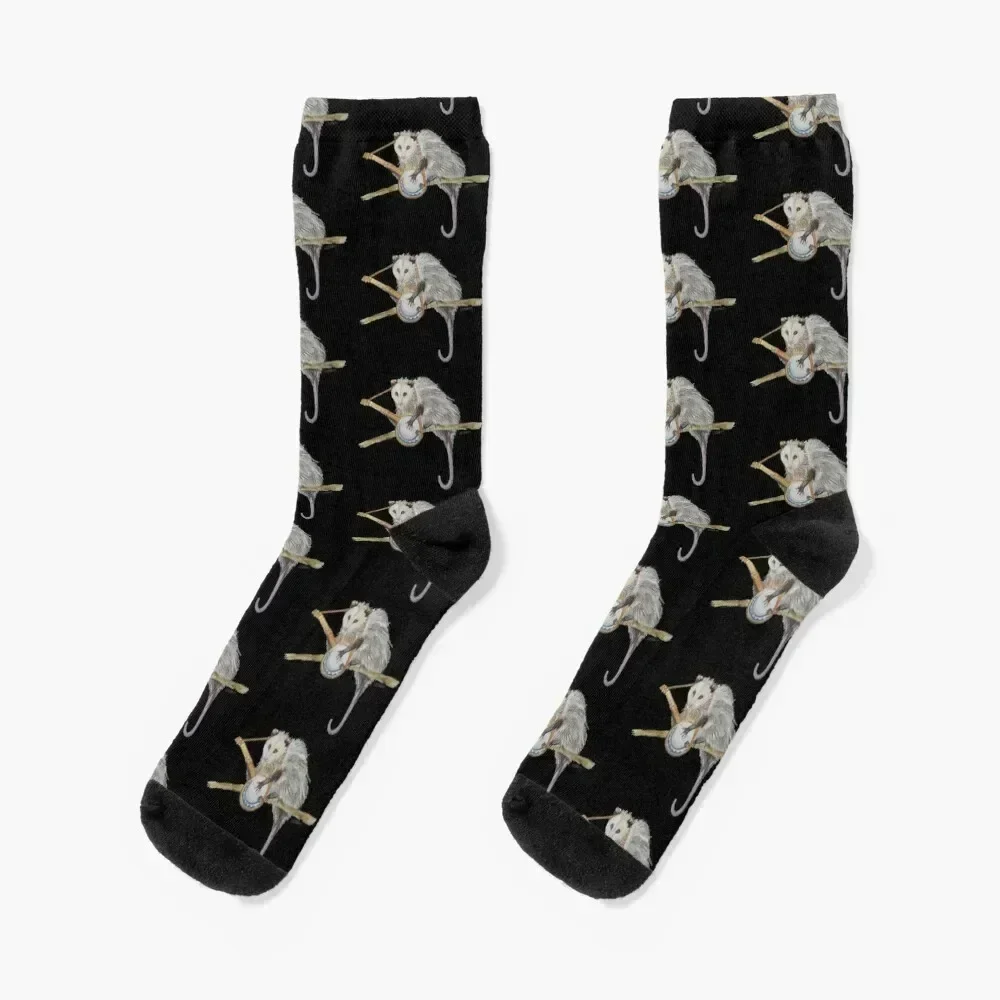 

Trash Banjo Opossum Socks snow gym gift funny gift Socks Men Women's