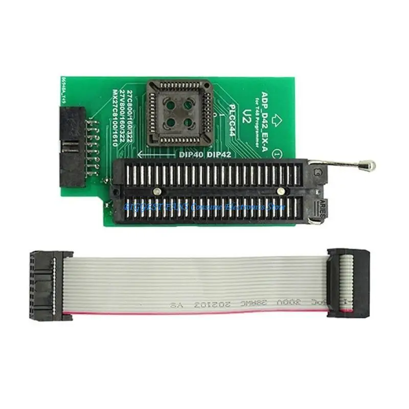 

F68B ADP_D42_EX-A Adapter For T48 Programmer Compatible for DIP42 PLCC44 27C800/160