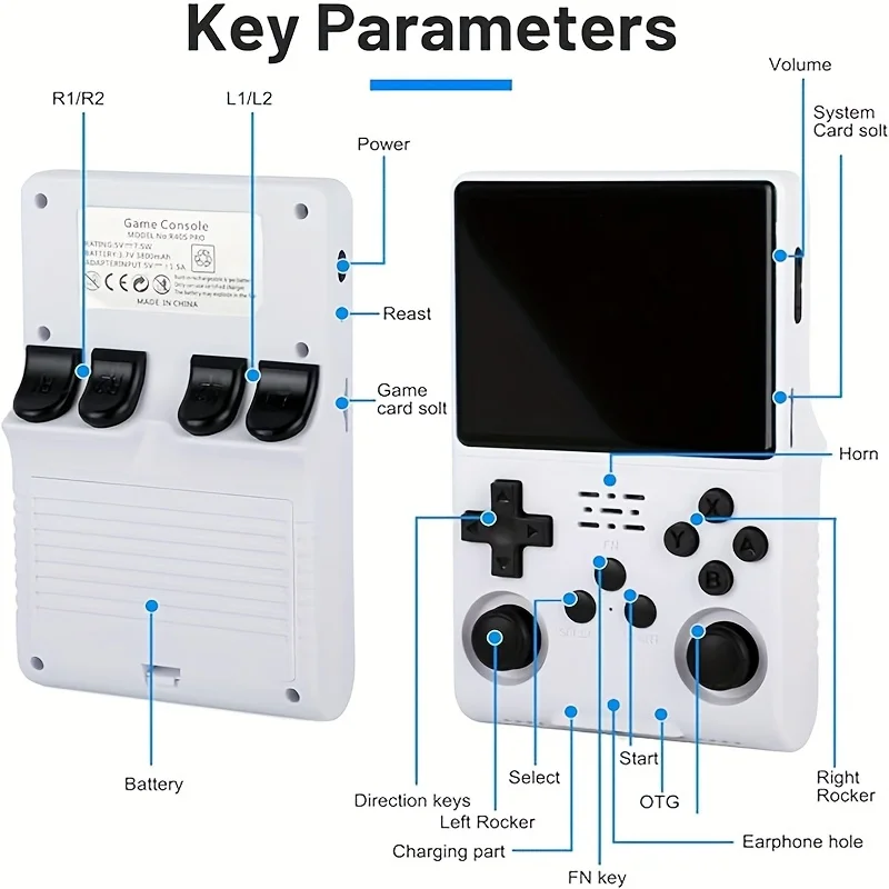 Aroks R36S ريترو لعبة فيديو وحدة التحكم 3.5 بوصة IPS شاشة لينكس نظام R36 الترا المحمولة جيب لعبة المحمول وحدة التحكم 64 جيجابايت الألعاب #6