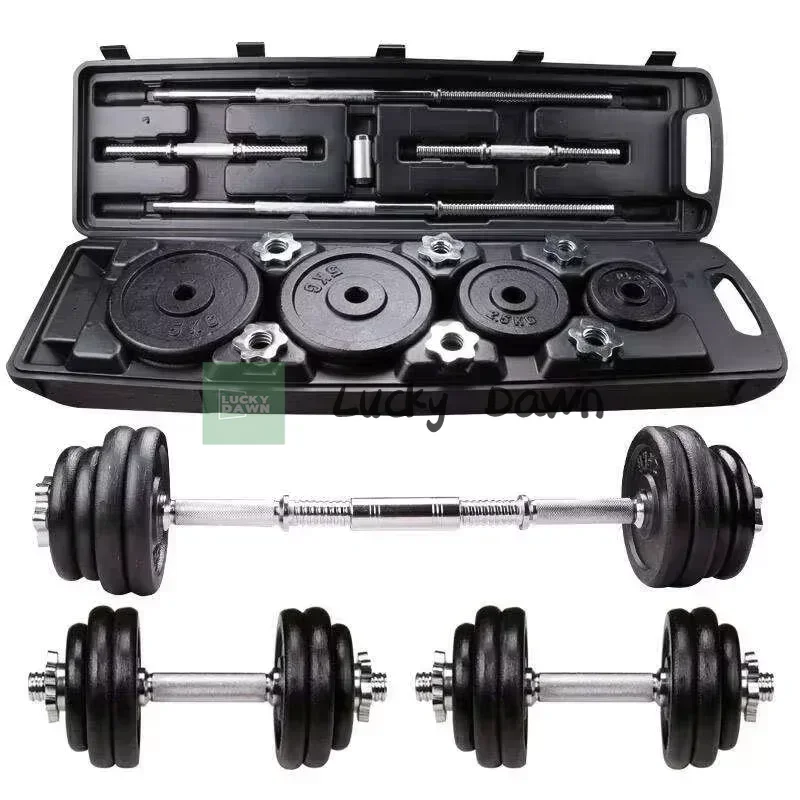 

10kg-30kg Gym Home Weightlifting Dumbbells with Box Painted Black Painted Cast Iron Dumbbells Can Be Connected To A Barbell Set.