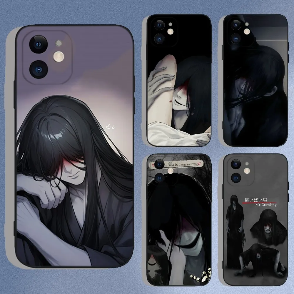 

Homicipher Mr C-crawling Phone Case For iPhone 16,15,14,13,12,11,XS,XR,X,8,7,Pro,Max,Plus,Mini Silicone Black Funda Cover Shell