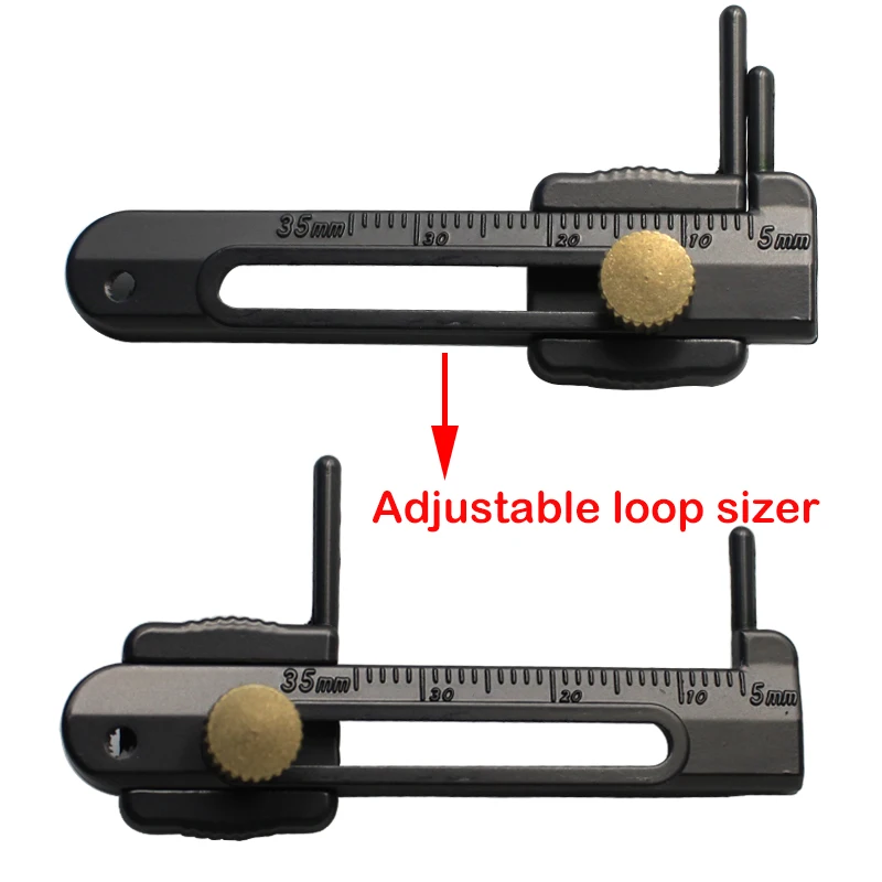 Carp Fishing Accessories Adjustable Loop Sizer Metal Knotting Tool Tie Hook Loop Making Device For Carp Fishing Hiar Rig Tackle