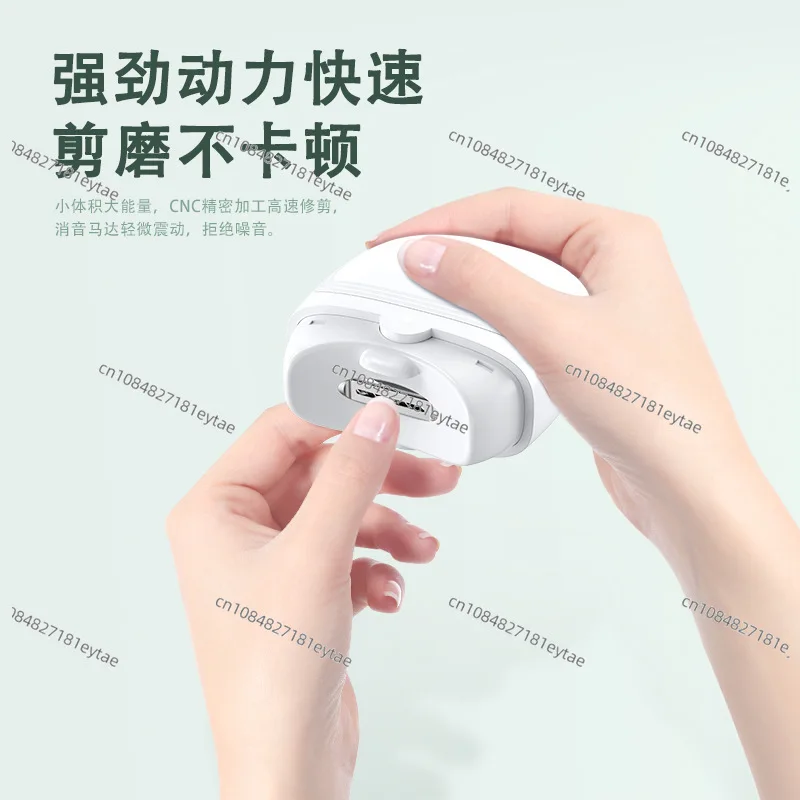 Electric Nail Clipper Manicure Tool, Automatic Nail File Trimmer for Adults & Kids, Anti-Pinch Fingernail Cutter