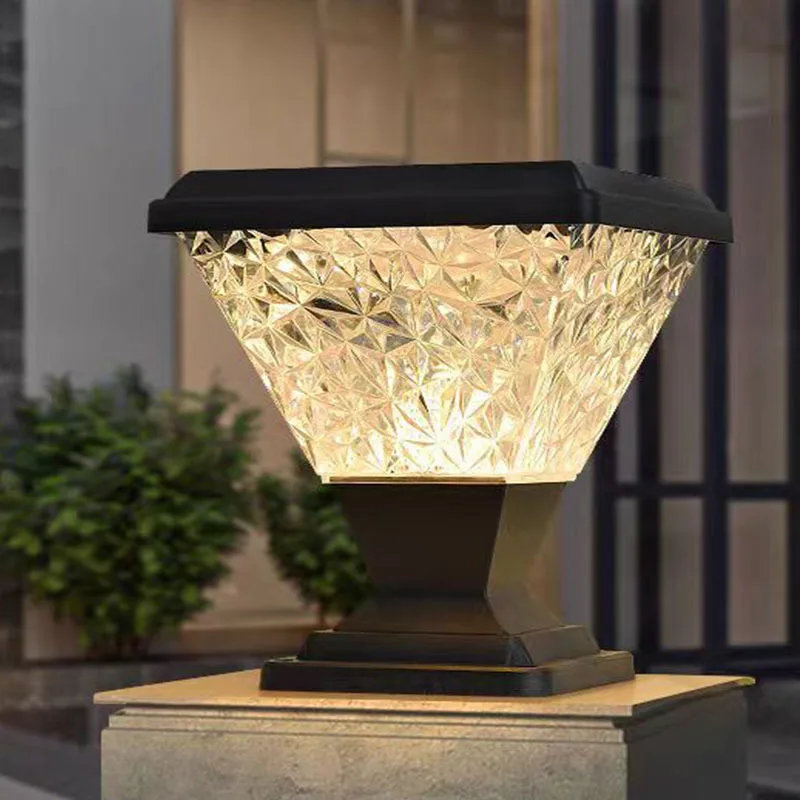 2026 Solar LED Pillar Light Post Fence Mount IP Waterproof For Villa Garden Park Gate Landscape Lighting