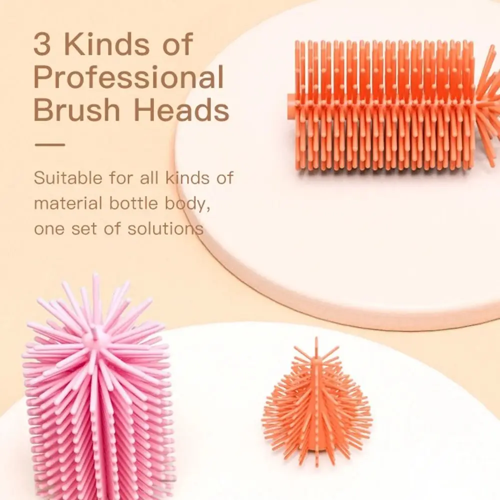 

Набор щеток для детских бутылочек с вращением на 360 градусов, универсальное подвесное отверстие, наборы для чистки сосок 3 в 1, термостойкие, многоразовые