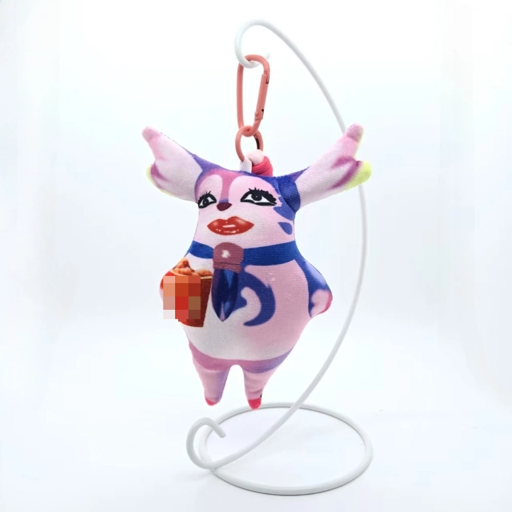 Kawaii قرون القط الوحش أفخم حقيبة سلسلة مفاتيح سحر لينة محشوة دمية قلادة حقيبة ظهر صغيرة لعبة معلقة ملحق هدية للفتيات