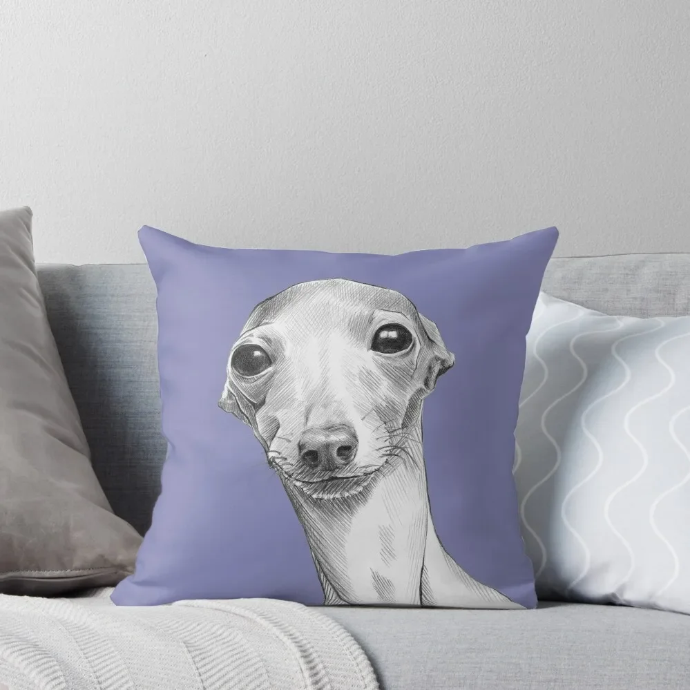 Italian Greyhound Dog Portrait Cute Funny Sketch Art Throw Pillow Christmas Cushion For Home christmas ornaments 2025 pillow