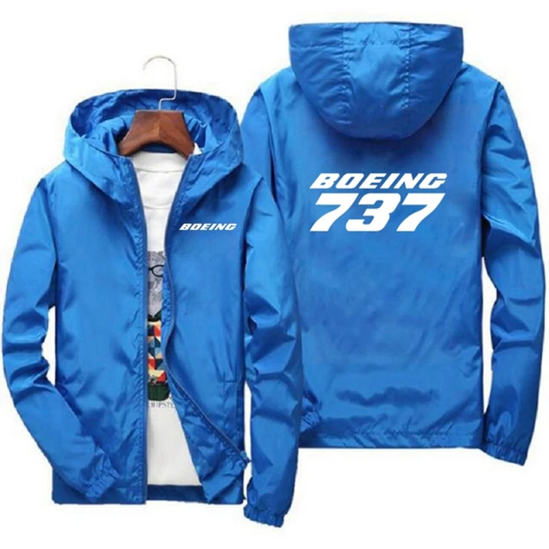 2024 Hoodie Spring Autumn Jacket Men's Brand New Boeing 737 777 767 Print Thin Jogging Casual Sweater