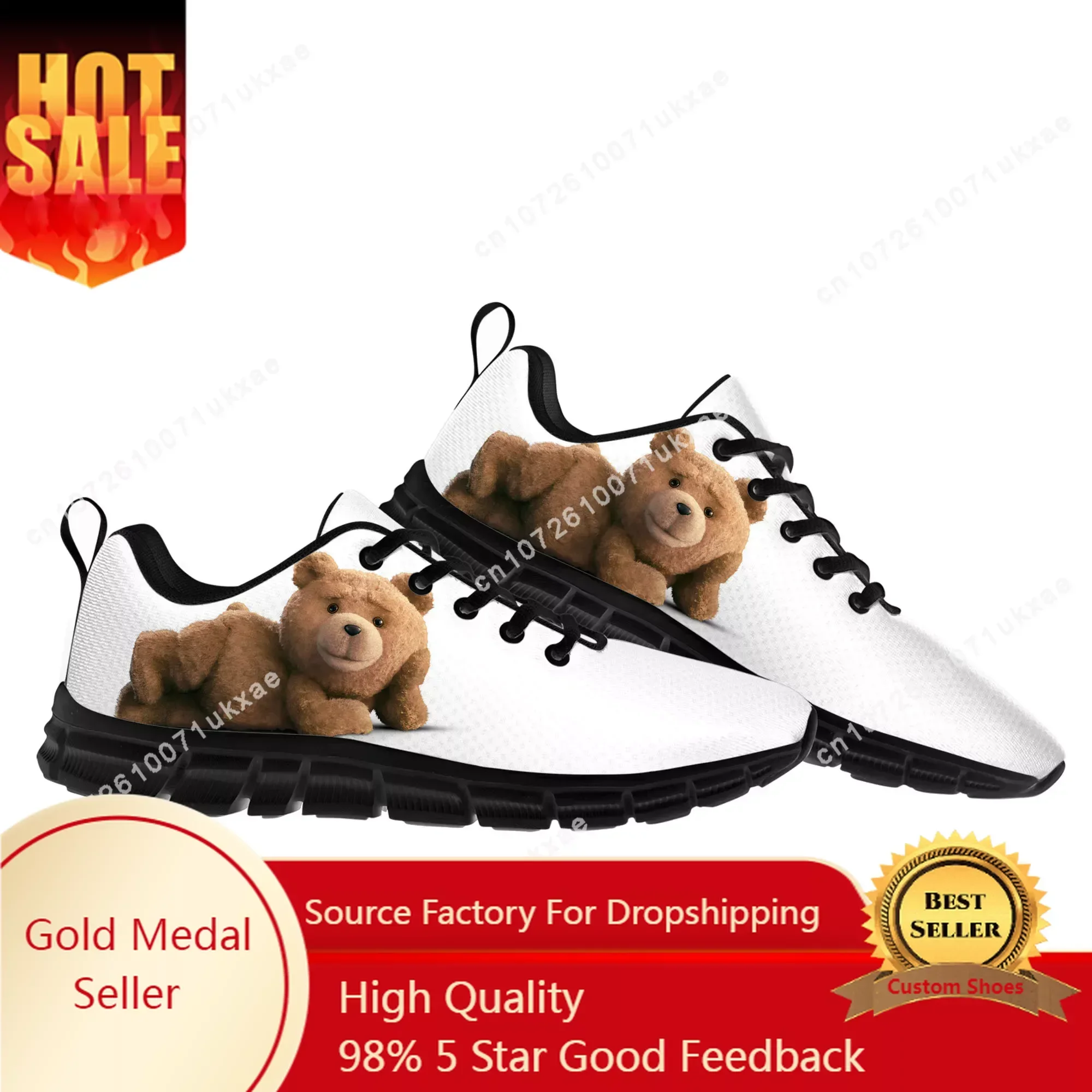 

Ted Bear Movie Beer Bath Sports Shoes Mens Womens Teenager Kids Children Sneakers Parent Child Sneaker Customize DIY Couple Shoe