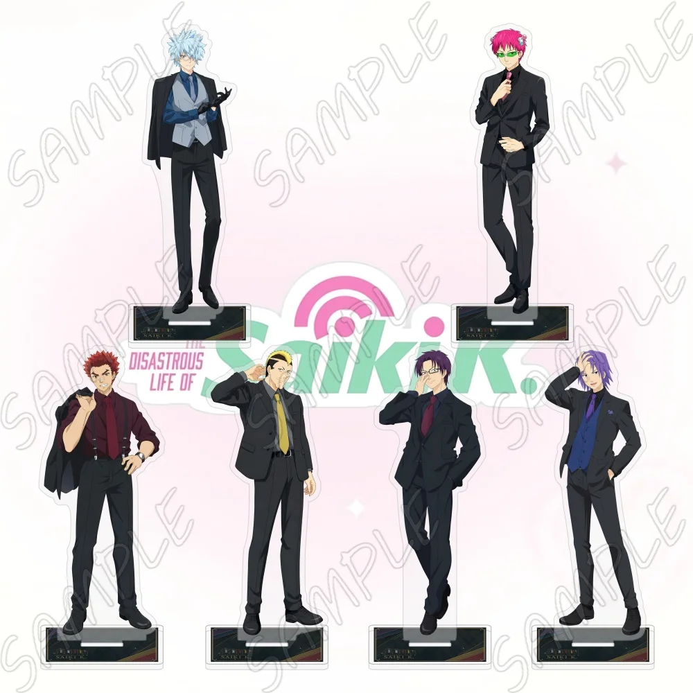 Anime The Disastrous Life of Saiki K. Acrylic Stand Saiki Kusuo Shun Kaidou Figure Model Plate Tabletop Decor Toy Gift Keychain