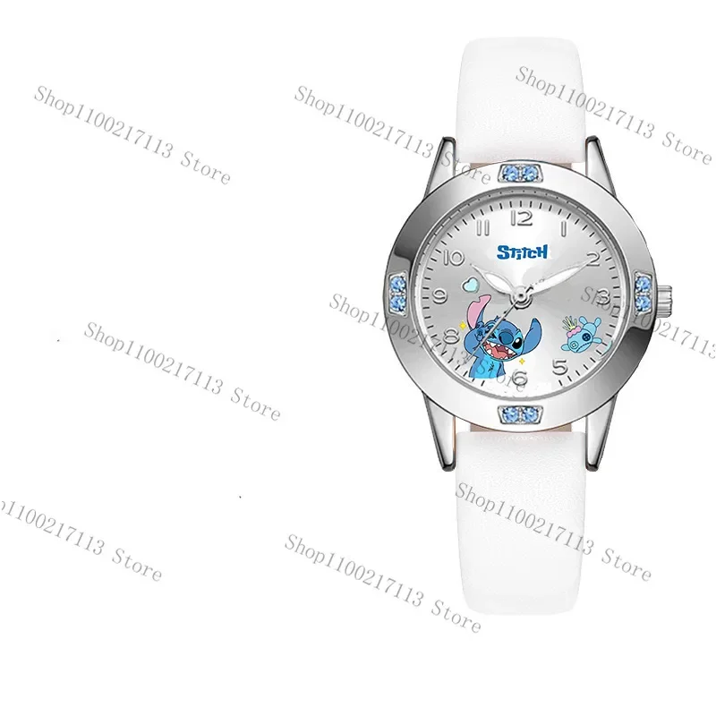 Novo disney stitch relógios infantis dial com diamante analógico digital relógio de quartzo pulseira do plutônio relógio meninos meninas brinquedos presentes aniversário