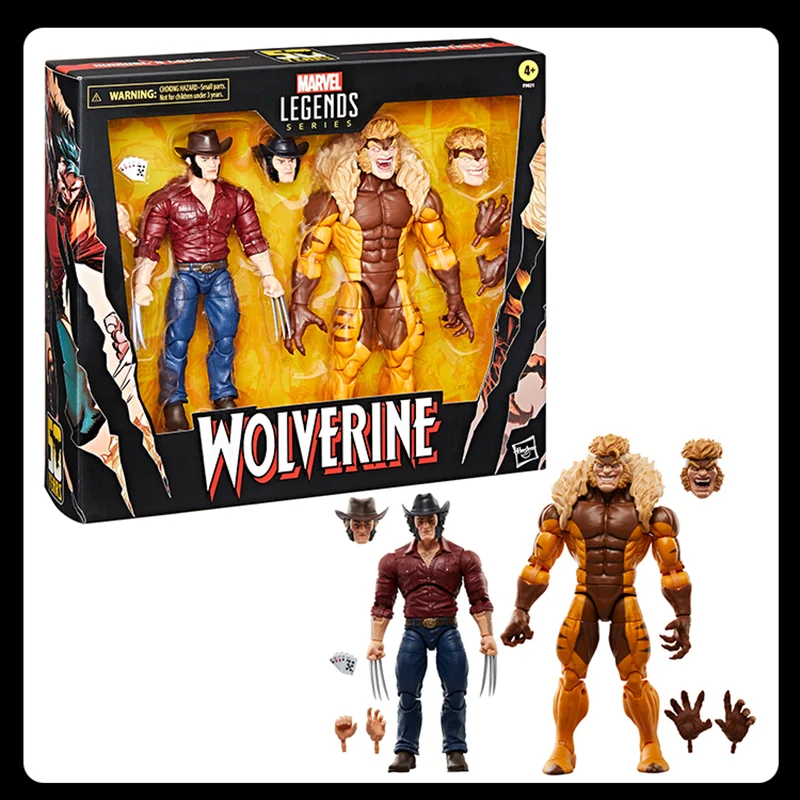 Marvel Legends Series Wolverine Action Figures 6 Inch 50th Anniversary Marvel'S Logan Vs Sabretooth Collection Model