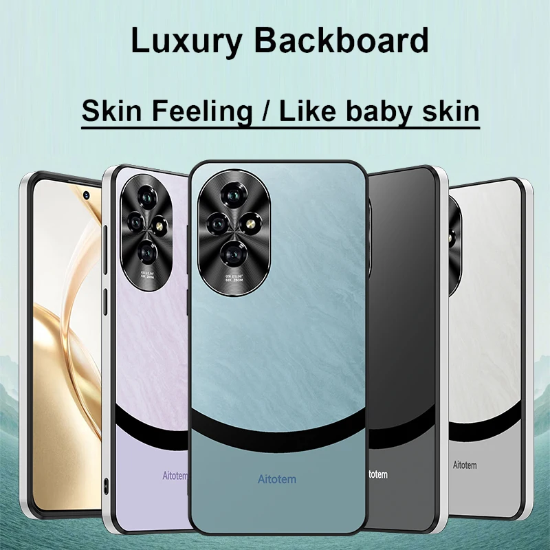 

Matte Hard Back Case For Honor 50 200 90 70 Pro Plus Anti-Drop Shockproof Metal Camera Protection Cover Silicone Phone Cases