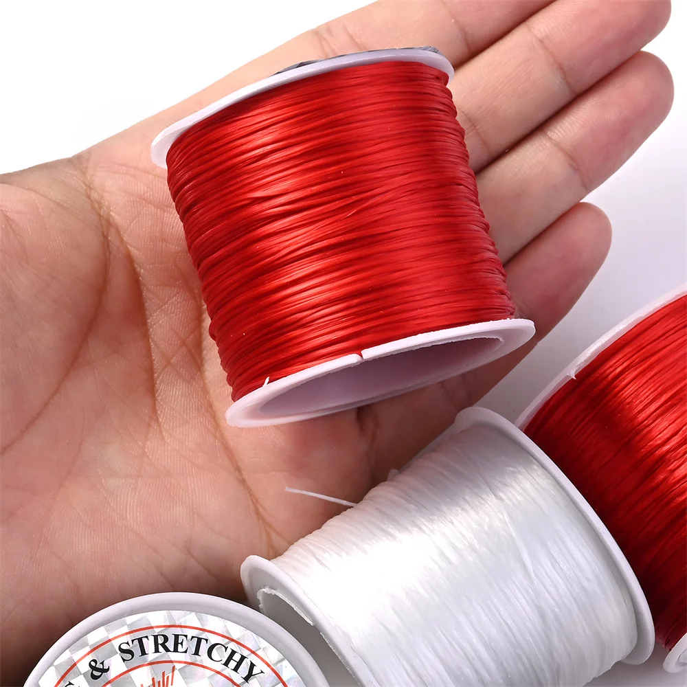 0,3 mm 40 Yards/Rolle Bunte Elastische Perlenkordel Dehnbare Plastikkristallschnur für Armband-DIY-Schmuckherstellung und Bastelarbeiten – Detail 3