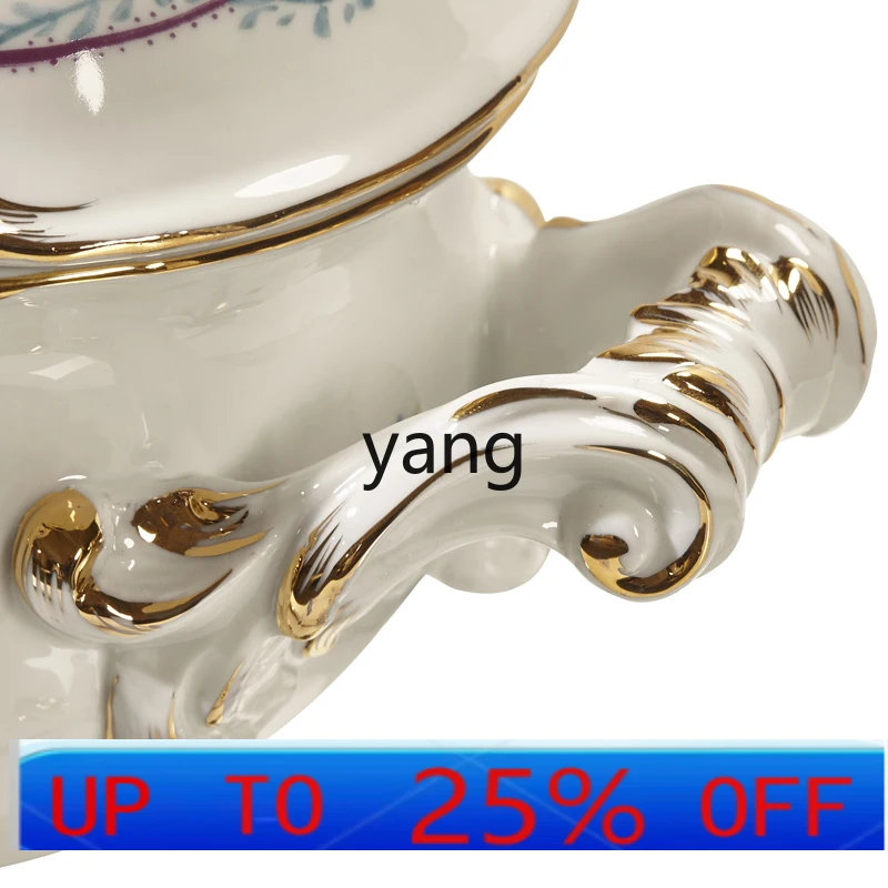 lmm  White Angel Box Cover Tray Ceramic Copper Storage Tank Home Decoration
