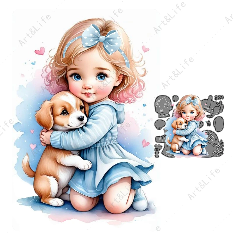 2024 New Crafts Cutting Dies Super Girls Cute Angels Stencils For Scrapbooking DIY Cards Embossing Cut Die Decorative Crafts