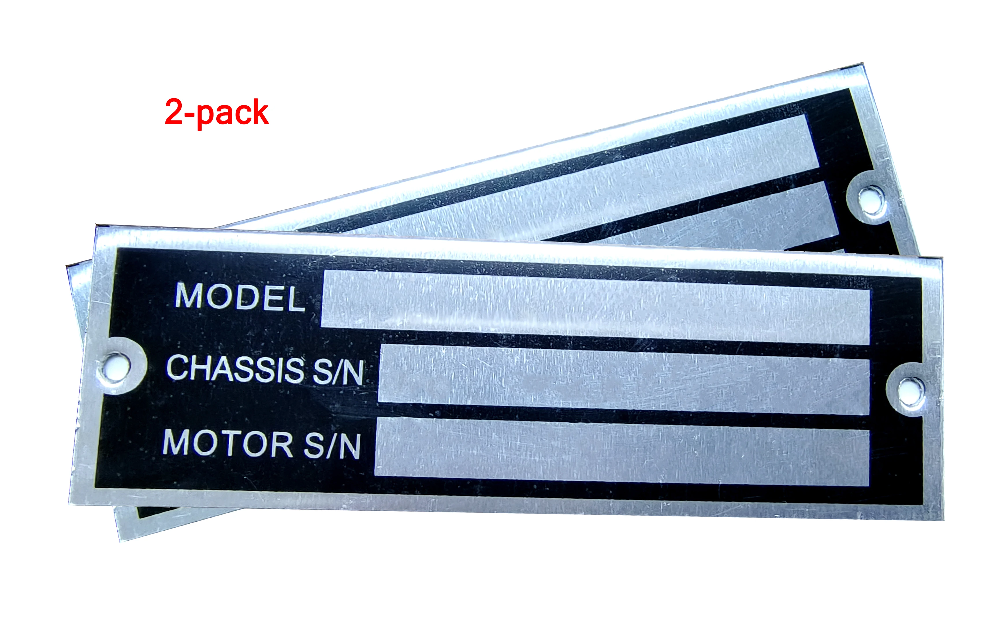 2-PACK VEHICLE TRUCK BOAT Trailer Blank VIN & Weight AXLE Chassis Plate 100mm x 33mm Identification Number