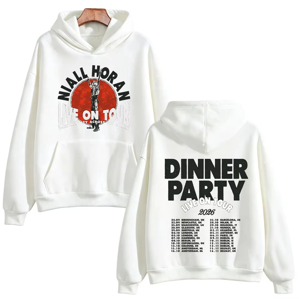 Dinner Party Across The World Poster Graphic Print Hoodies Niall Horan Music Tour Dates Sweatshirts Men Women Oversized Pullover