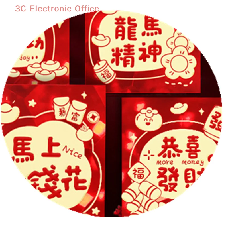 

6PCS 2026 Chinese Horse Year Red Envelopes Spring Festival Lucky Money Pockets Traditional Blessing Gift Red Packet