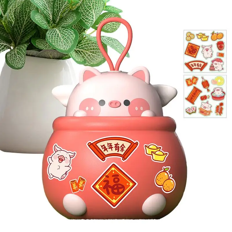 Money Saving Jar Cute Large Coin Bank Storage Box Saving Money Box for New Year's Money Collection Practical Gifts for Girls and