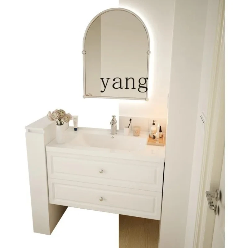 

LMM medieval style washbasin toilet wash ceramic integrated basin washbasin white