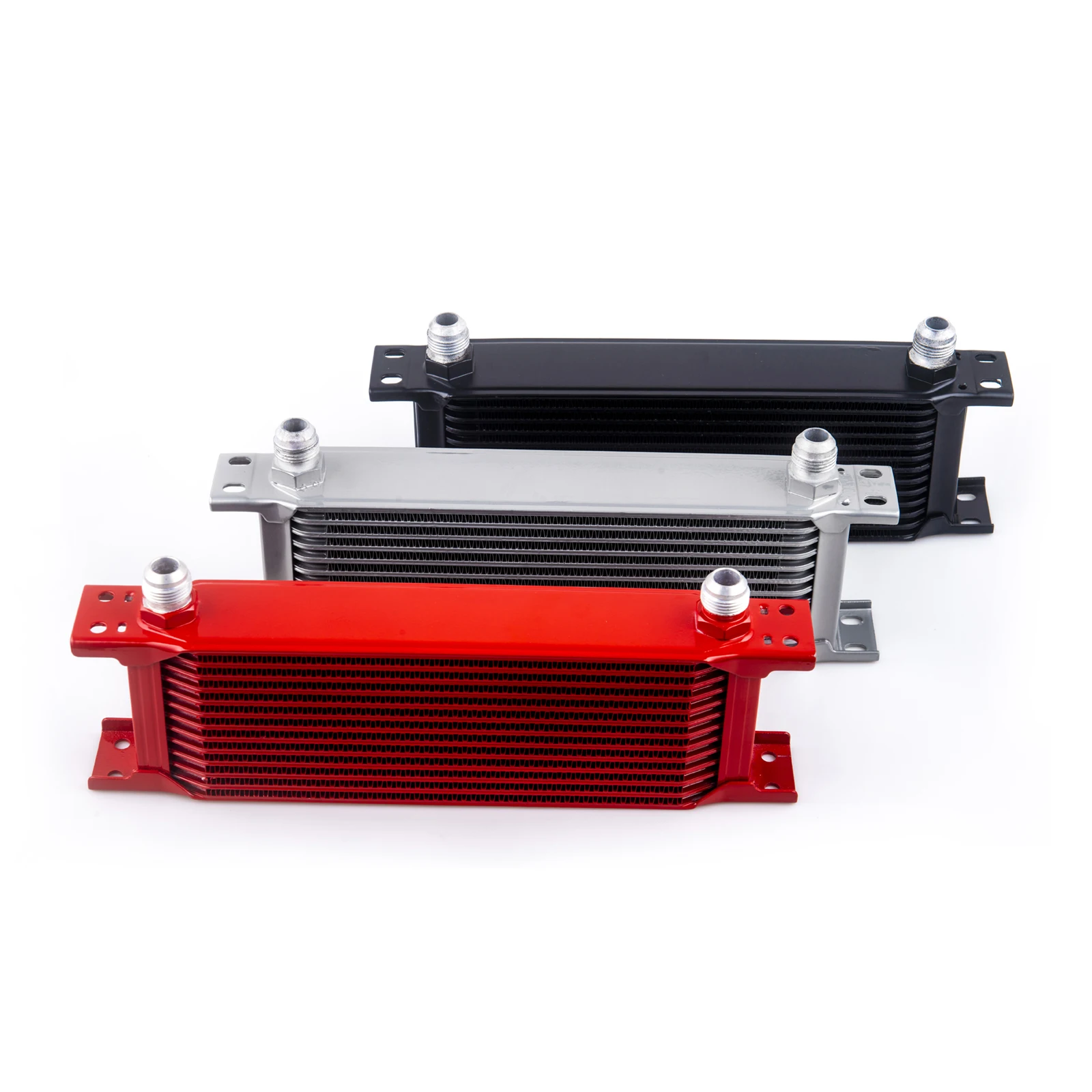 

13-рядный адаптер масляного радиатора AN10, масляный радиатор трансмиссионного масла, красный/серебристый/черный