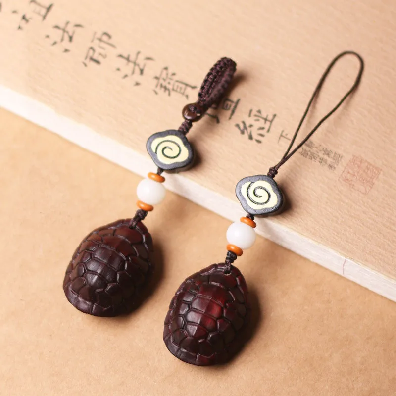 porte-cles-en-bois-de-santal-rouge-naturel-pendentif-en-coquille-de-tortue-style-ethnique-ornement-suspendu-pour-sacs-cadeaux-creatifs-pour-hommes-et-femmes