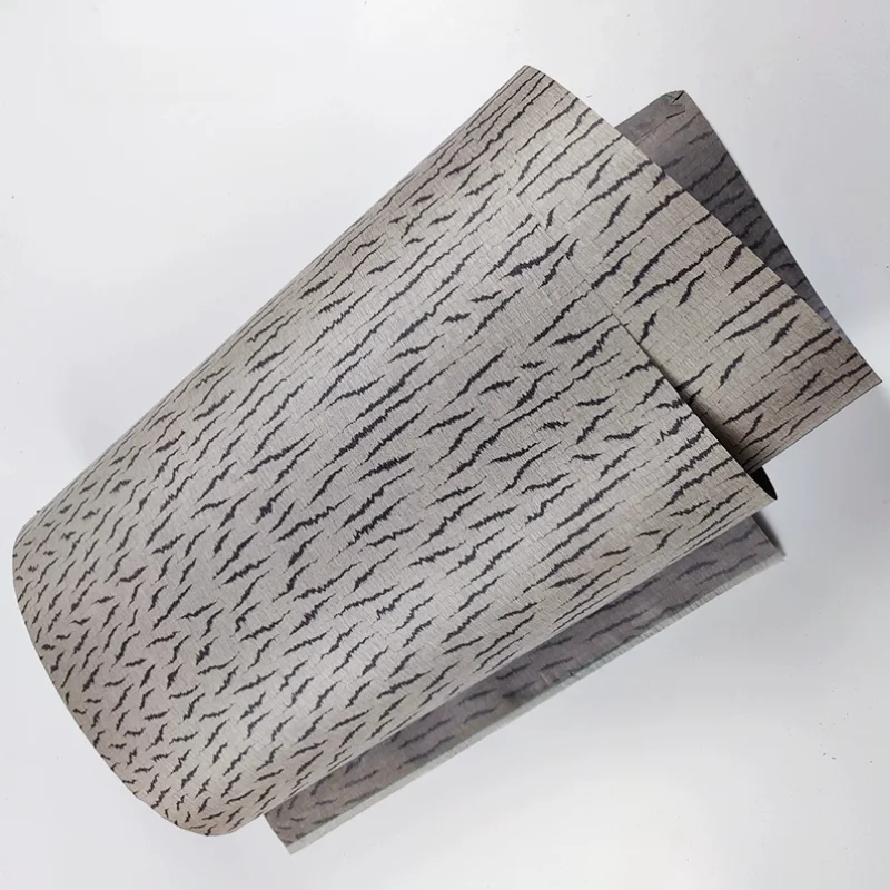

250X58cm Wide Tiger Stripes Gray Burled Tech Wood Veneer for Furniture and Feature Wall Decor Projects DIY Cabinet Panels Veneer