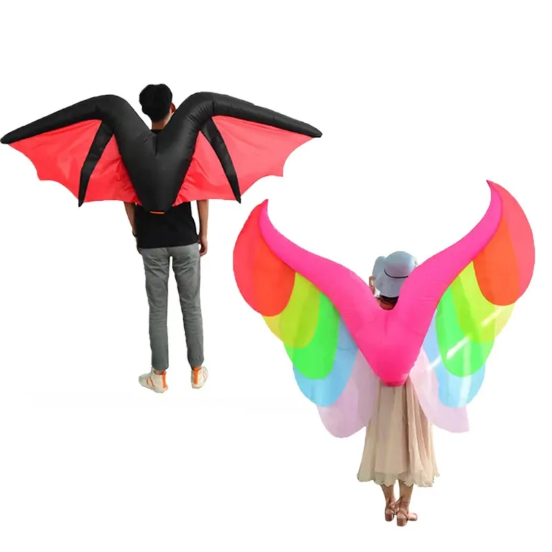 Demon Wings Inflatable Costumes Christmas Rainbow Angel Wings Inflatable Performance Props