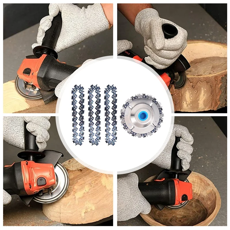 Imagem -03 - Madeira Carving Chain Disc Arbor Wheel Grinding Shaping Circular Chainsaw Disk Pcs de Círculos Extras em em