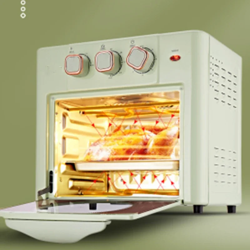 2-in-1 Electric Oven, 18L Large Capacity Multifunctional Air Fryer Oven for Home Use