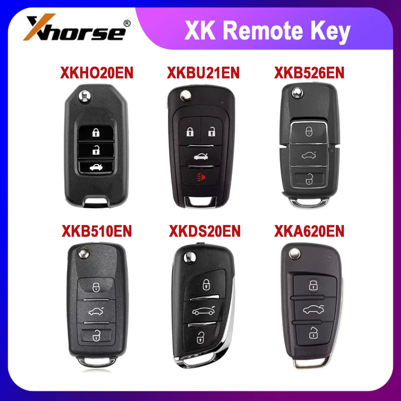 1/2/5PCS Xhorse XK Wire Remote Key XKHO20EN XKBU21EN XKB526EN XKB510EN XKDS20EN XKA620EN for Mini Key Tool/VVDI2