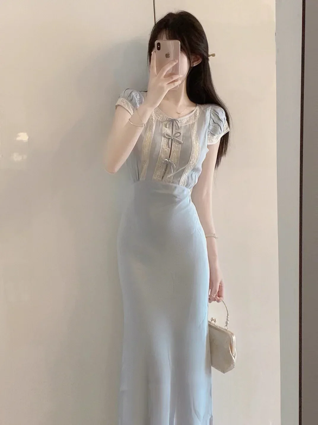 New Chinese Style Qipao women's Graceful Spring Summer Slim Sexy Cheongsam Dress Casual Daily Qipao Dress Improved Qipao