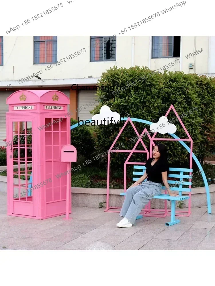 New arrive Telephone Booth Post Box Road Sign Sign Landscape Double Bench Shopping Mall Art Gallery Bar Props