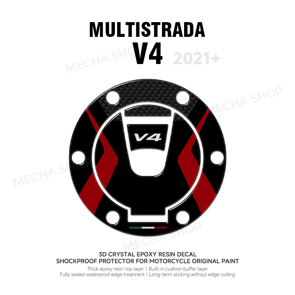 For Multistrada V4 2021–2026 Motorcycle Accessory 3D Resin Sticker Protection Kit