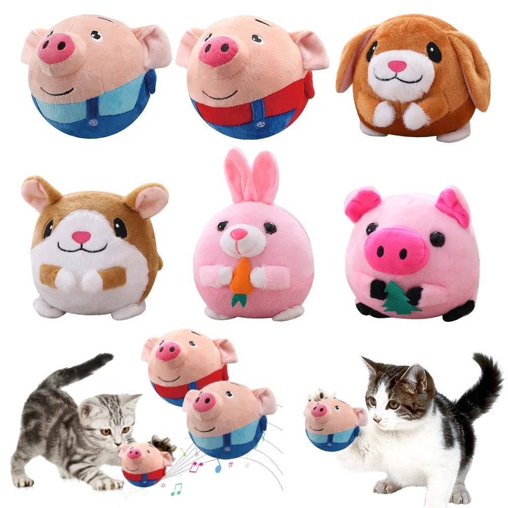 Electronic Pet Dog Toys Ball Pet Bouncing Jump Balls Talking Interactive Dog Plush Doll Toy Bounce Boredom Dog Accessories Gift