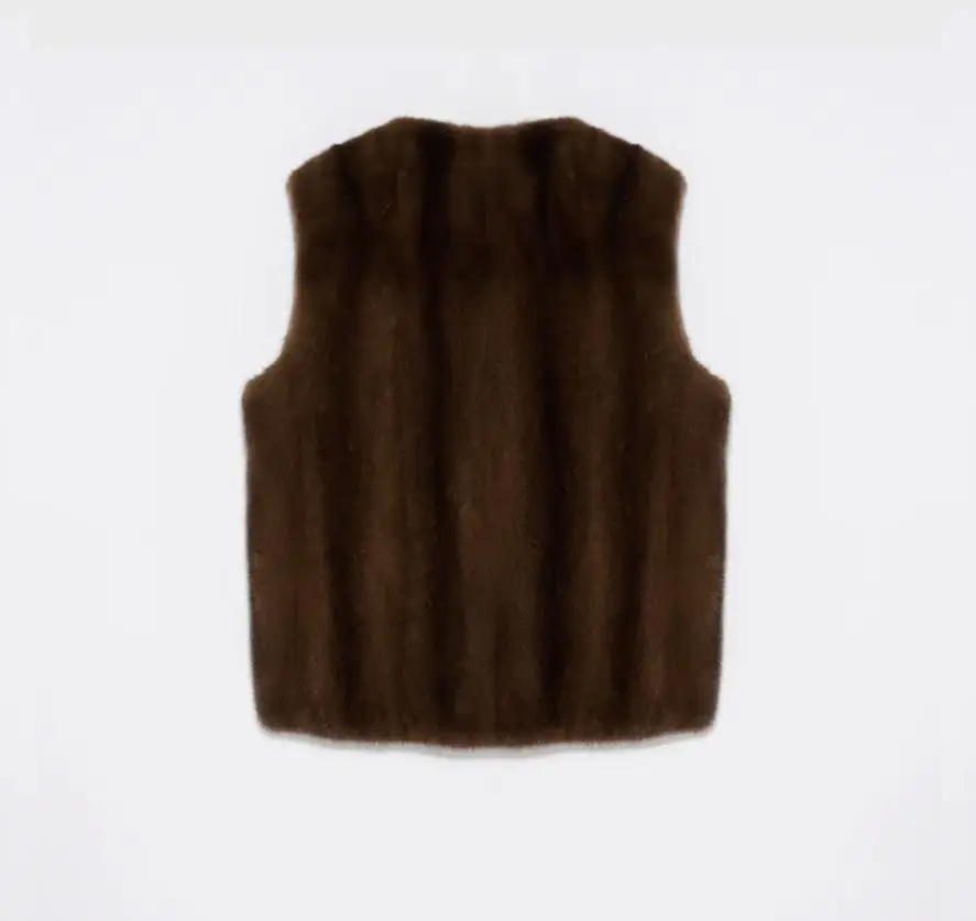 سترة فرو المنك الحقيقي للسيدات لدفء الشتاء والأزياء