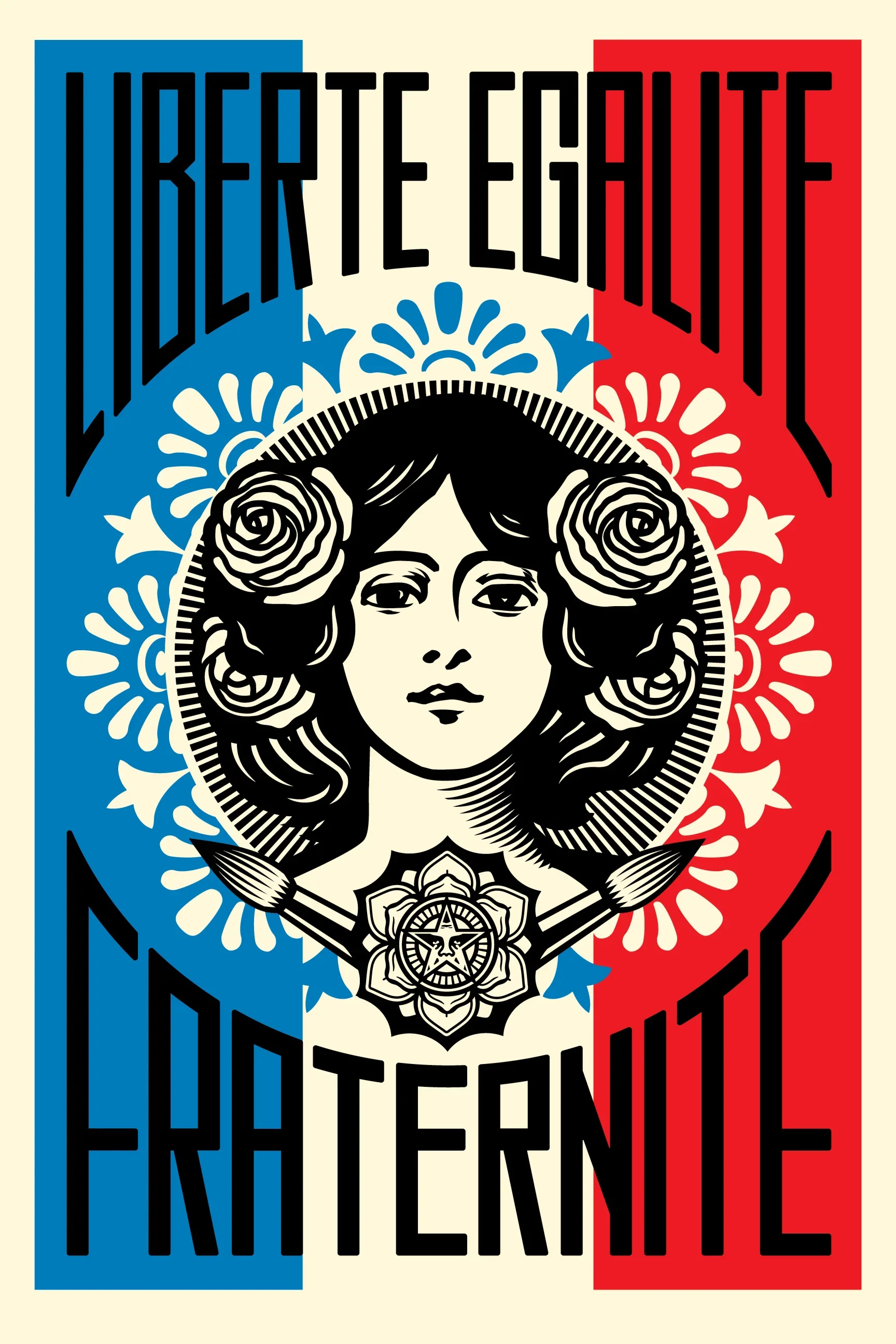 Liberte Egalite Fraternite by Shepard Fairey Poster Decorative Painting Canvas Wall Art Living Room Posters Bedroom Painting image 6