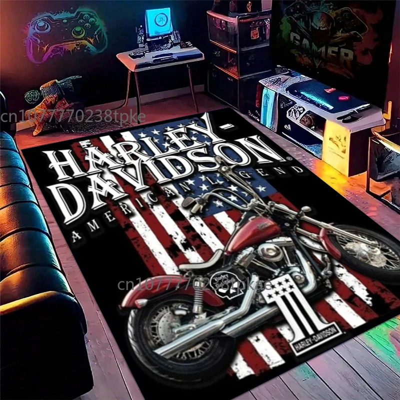 

American Motorcycle Poster Carpet Comfortable Retro Creative Living Room Bedroom Sofa Area Rug,home Decor,chair Rugs