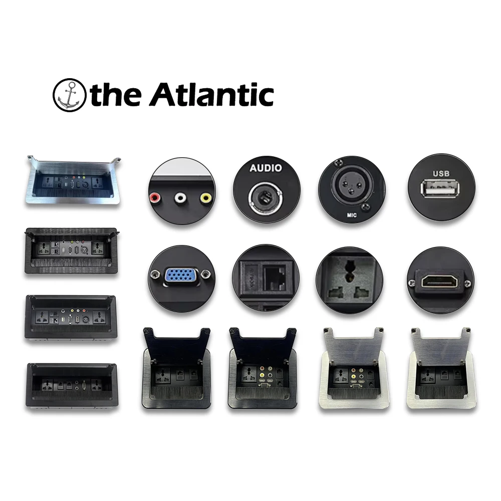 

Домашняя настольная розетка с расширяемой настольной вилкой с XLR VGA HDMI Многофункциональная скрытая и пыленепроницаемая крышка Кабельная коробка 13А