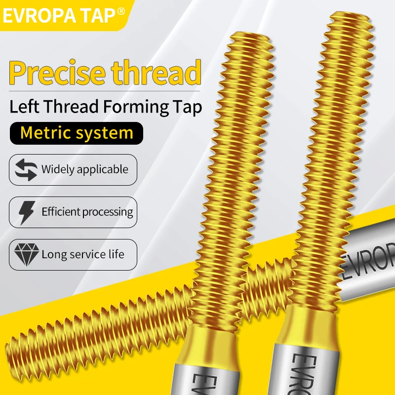 

1PCS HSSE Metric/American nanocoating Forming /Roll Tap Left Hand M2M3M4M5M6M8M10M12 UNC UNF UNS10-24 1/4 Fine Screw Thread Tap