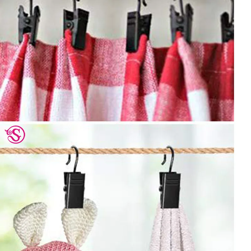 10PCS/Set Sturdy and Durable Window Curtain Hook Clips Home Window Accessories Solid Iron Drapery Hook