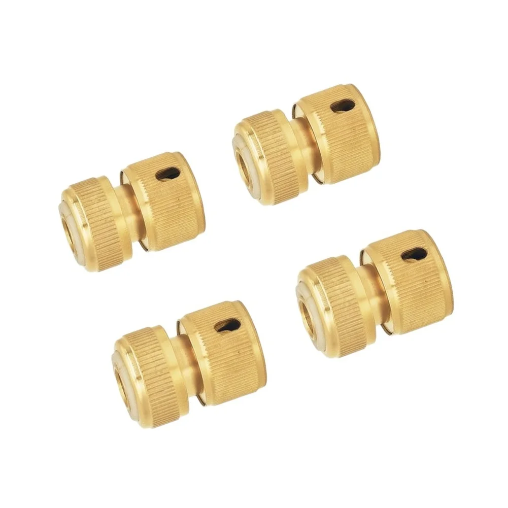 4pcs Brass Quick Connectors for Garden Hoses 12 inch 13 mm Compatible with Sprinklers Pressure Washers Showers